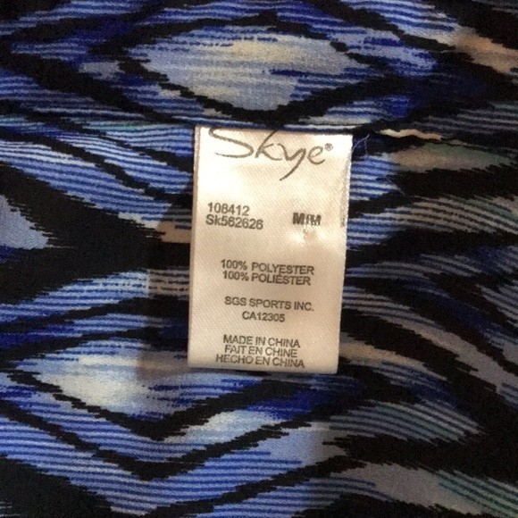 Blue Design L/S or Roll Up Sleeve Blouse Med. - Picture 7 of 7